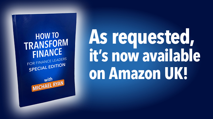 How to Transform Finance - The Book Cover of the How To Transform Finance book. Clicking the link will open the book page on Amazon